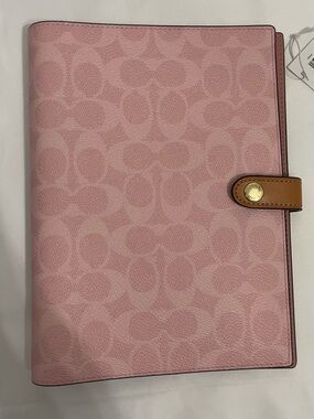 Coach Pink Signature Canvas Planner Only NWOT
